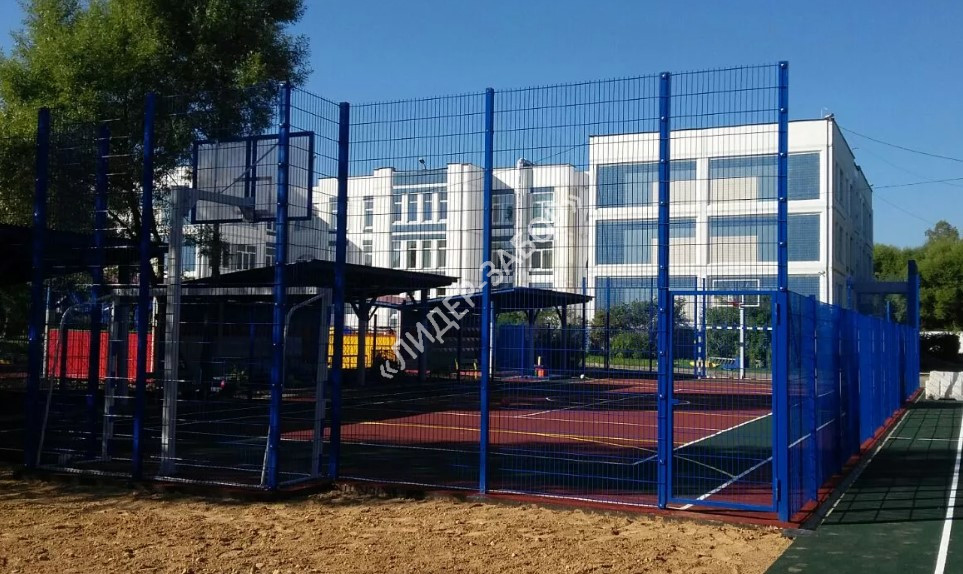 Купить Ограждение спортивной площадки синяя